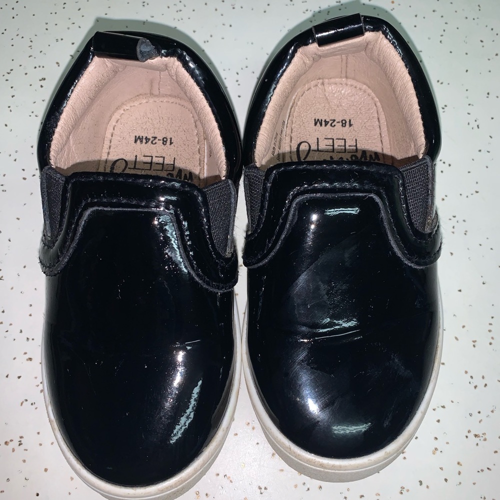 Red Bottom Patent Leather Slides by Monkey Feet